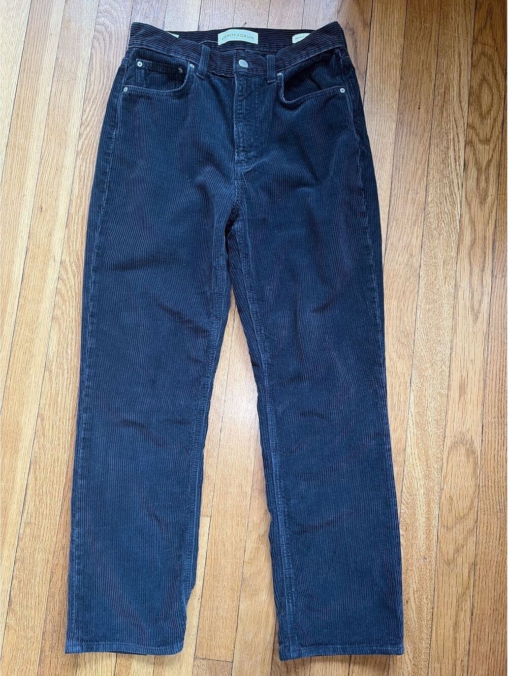 Aritzia Denim Forum Arlo Black Corduroy Pants 27 90s Grunge Indie Sleaze Alt